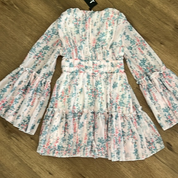 NWT!! Miss Ord Pink Floral Dress - Picture 3 of 4